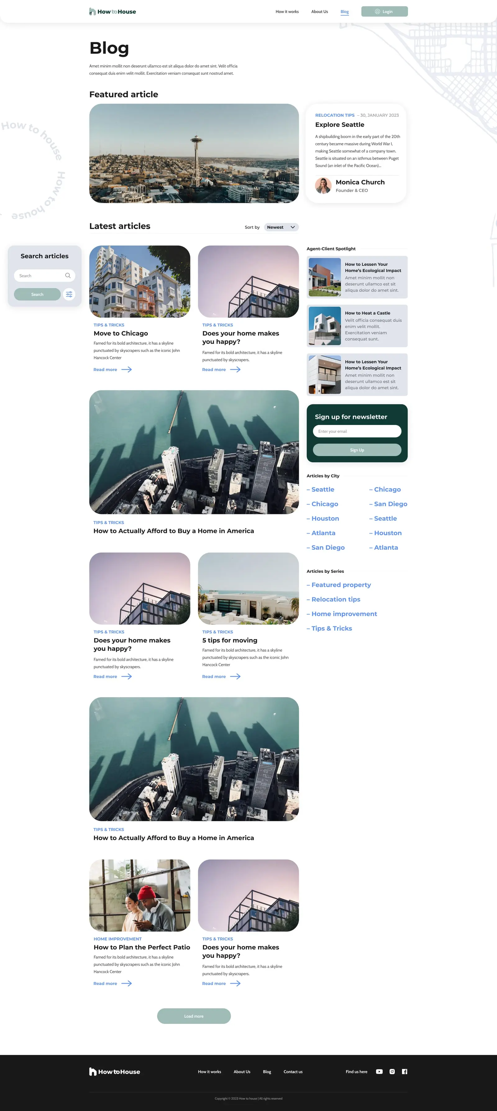 Blog page