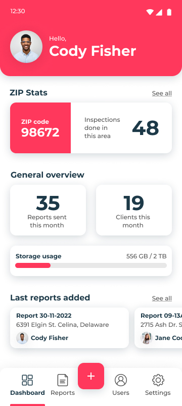 App dashboard