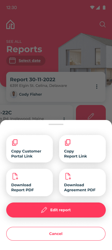 Report actions
