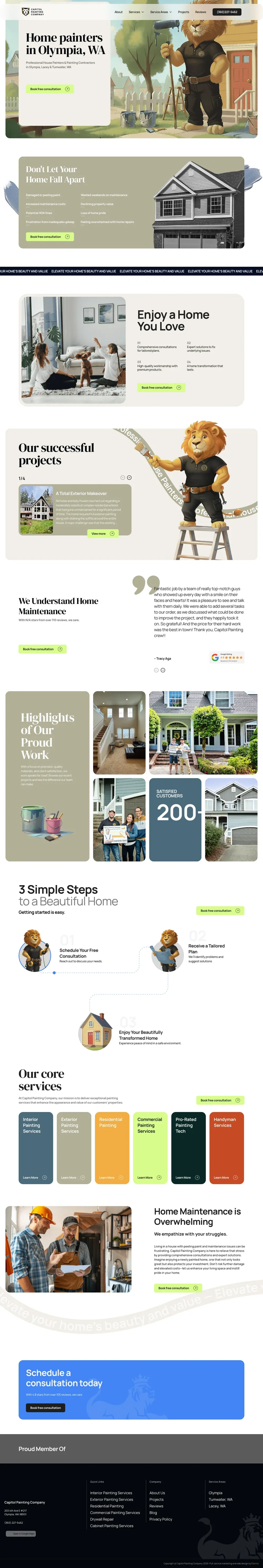 Capitol Painting Company homepage