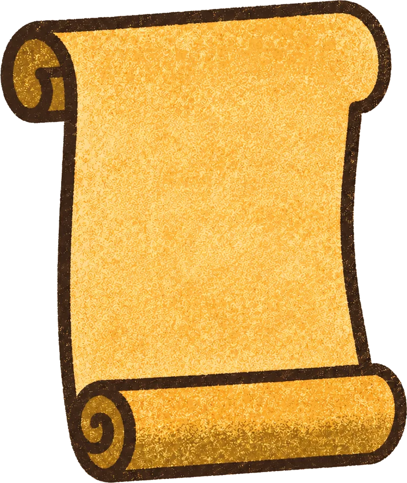 A scroll where a clear, repeatable message is written